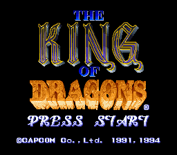 The King of Dragons Title Screen